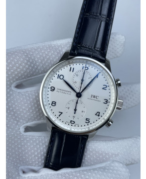 (준비완료/특급배송)NO.2534/ZF공장 V3 IWC IW3716 포루트기저 화이트다이얼 블루핸즈 가죽